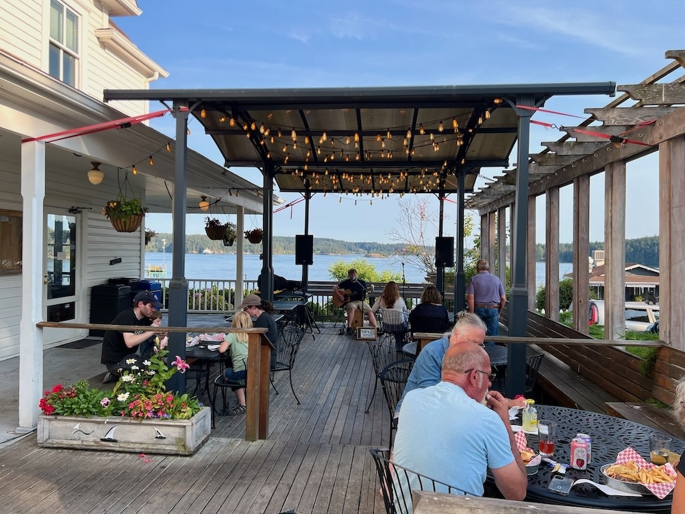 Unwind at the Orcas Cafe and Orcas Island Hotel after a tasting at Orcas Winery